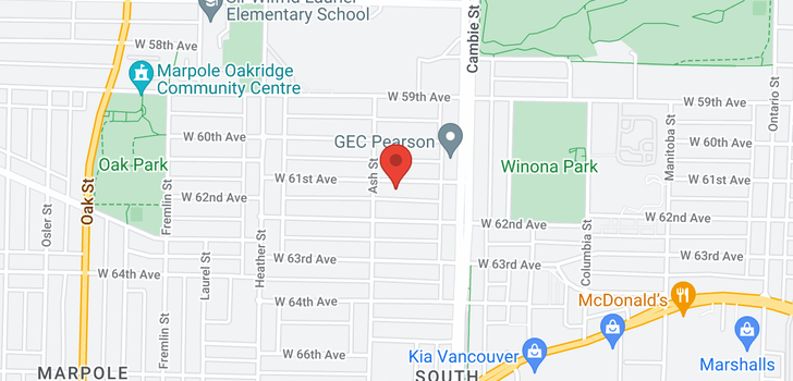 map of 578 W 61ST AVENUE